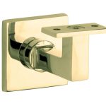 Leuninghouder Bauhaus M10 vlak messing gelakt