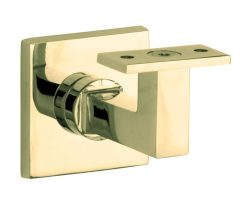 Leuninghouder Bauhaus M10 vlak messing gelakt