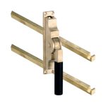 Pomp-espagnolet Bauhaus ebben messing Antiek Inclusief 2 Stangen