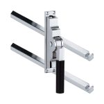 Pomp-espagnolet Bauhaus ebben glans chroom Inclusief 2 Stangen