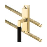 Kruk-espagnolet Bauhaus ebben Links messing Ongelakt Inclusief 2 Stangen