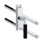 Kruk-espagnolet Bauhaus ebben Rechts glans chroom Inclusief 2 Stangen