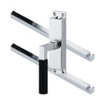 Kruk-espagnolet Bauhaus ebben Links glans chroom Inclusief 2 Stangen