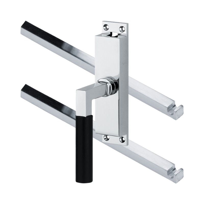 Kruk-espagnolet Bauhaus ebben Links glans chroom Inclusief 2 Stangen