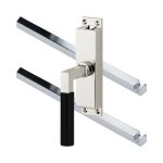 Kruk-espagnolet Bauhaus ebben Links glans nikkel Inclusief 2 Stangen