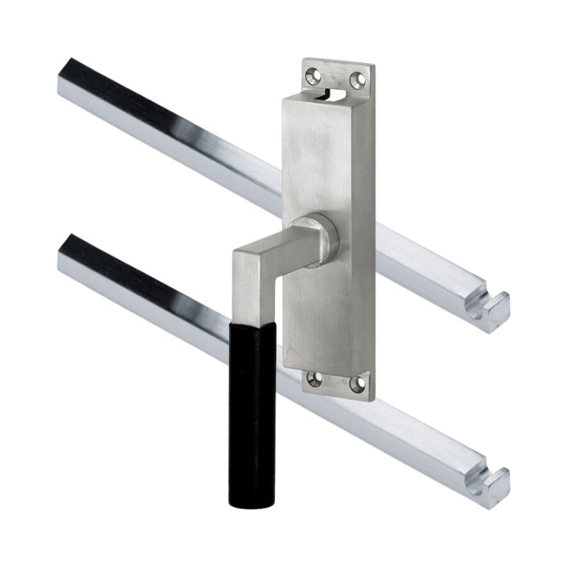 Kruk-espagnolet Bauhaus ebben Links mat nikkel Ongelakt Inclusief 2 Stangen