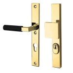 SKG3 PC72 knop/kruk op smalschild Bauhaus ebben Links + kerntrekbeveiliging messing ongelakt