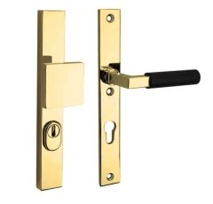 SKG3 PC55 knop/kruk op smalschild Bauhaus ebben Rechts + kerntrekbeveiliging messing ongelakt