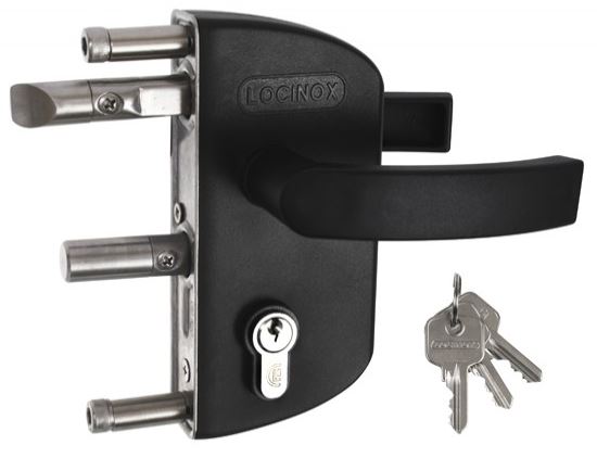 LOCINOX Poortslot opbouw voor 40 mm profielen zwart