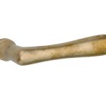 Deurklink Linea messing antiek