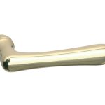 Deurklink Linea messing ongelakt