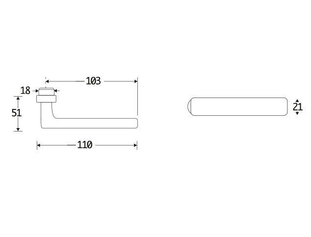 Deurklink Padania mat zwart - Afbeelding 2