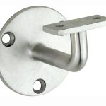 Leuninghouder vlak opschroevend rvs mat