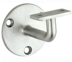 Leuninghouder vlak opschroevend rvs mat