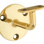 Leuninghouder vlak opschroevend messing ongelakt