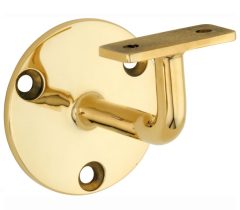 Leuninghouder vlak opschroevend messing ongelakt