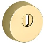 SKG3 Veiligheidsrozet voor oplegsloten met rondcilinder en kerntrekbeveiliging messing PVD