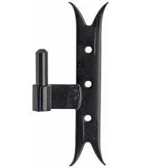 Plaatduim DIN Rechts zwaluwstaart 190mm ijzer zwart