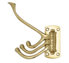 Hoedhaak Wende draaibaar messing gelakt