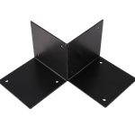 Starx paalhouder vloermodel open 121 x 121 mm zwart
