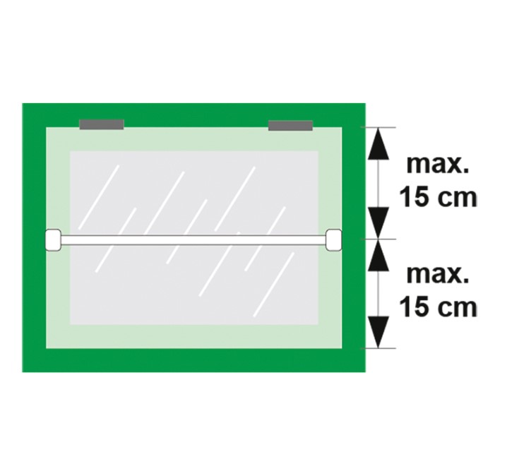 AXA Barrierestang V2 op het kozijn 950 mm - Afbeelding 4