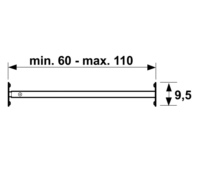 AXA Barrierestang V3-Uni in het kozijn 600 - 1100 mm - Afbeelding 2