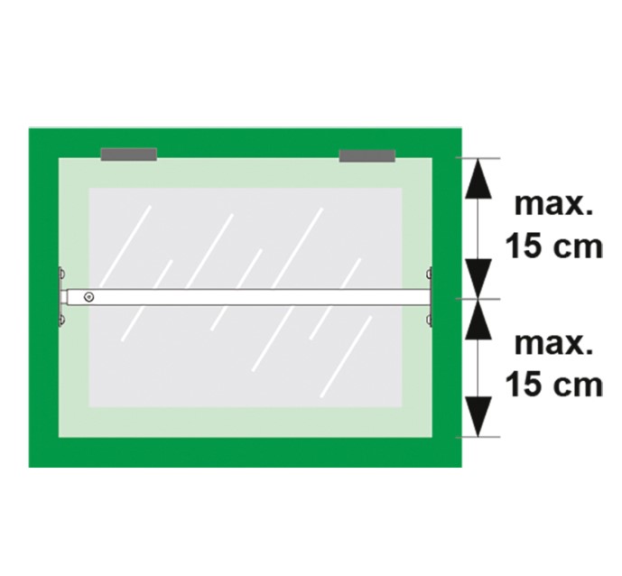 AXA Barrierestang V3-Uni in het kozijn 600 - 1100 mm - Afbeelding 4