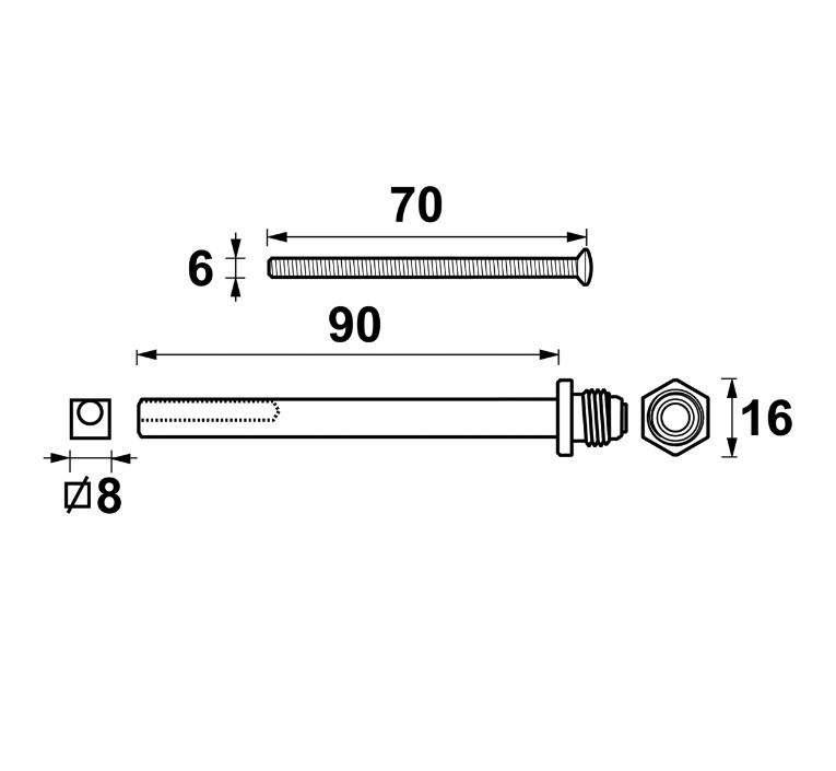 AXA Verleng set deurdikte 53-63 mm - Afbeelding 2