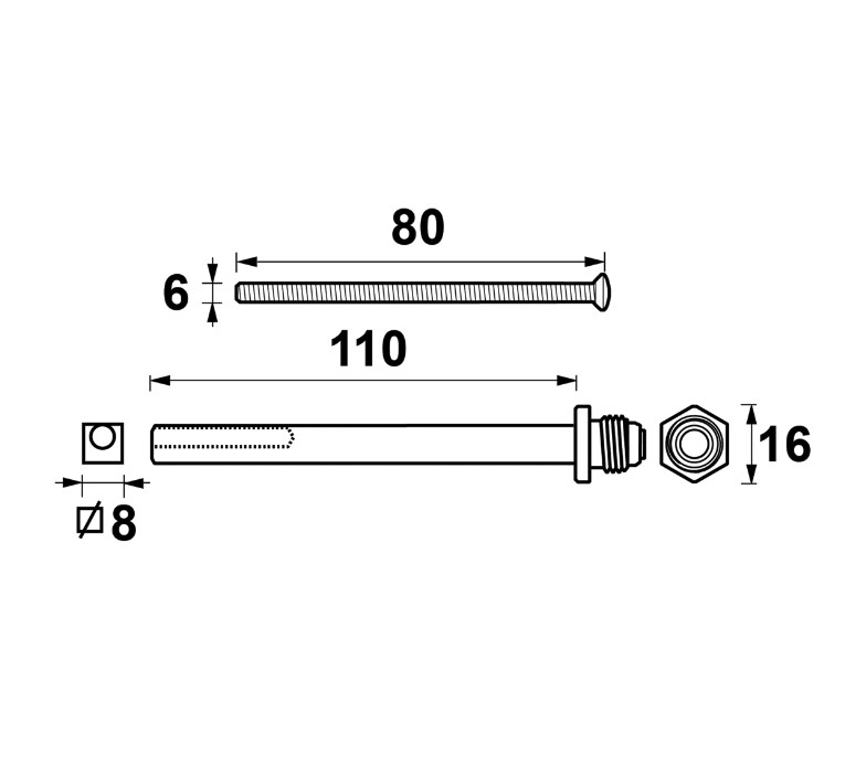 AXA Verleng set deurdikte 70-73 mm rvs - Afbeelding 2