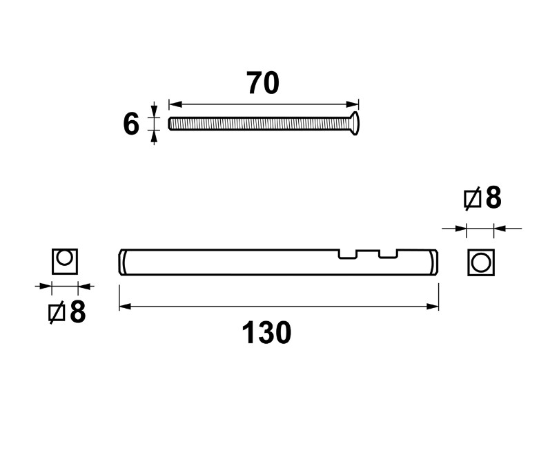 AXA Verleng set kruk-kruk deurdikte 53-63 mm rvs - Afbeelding 2
