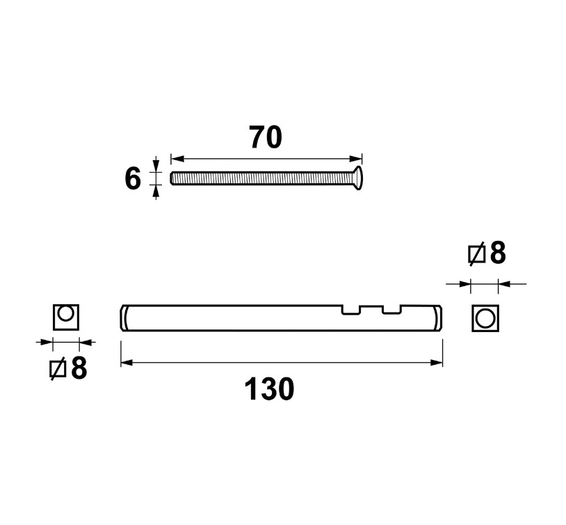 AXA Verleng set kruk-kruk deurdikte 53-63 mm zwart - Afbeelding 2