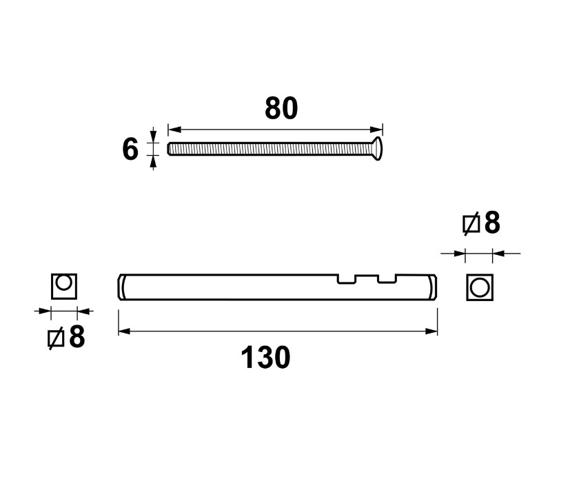 AXA Verleng set kruk-kruk deurdikte 63-73 mm zwart - Afbeelding 2