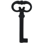 Sleutel zamak mat zwart 70 mm