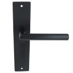 Deurklink Basis Rond zwart Op langschild Blind