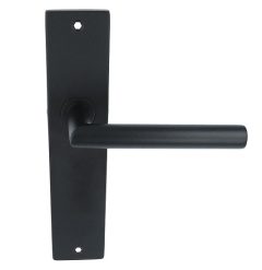 Deurklink Basis Rond zwart Op langschild Blind