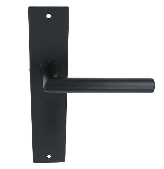 Deurklink Basis Rond zwart Op langschild Blind