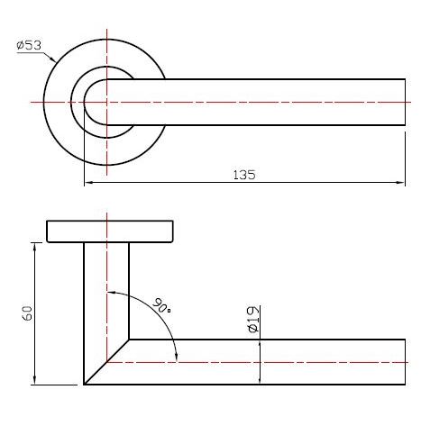 Deurklink Basis Rond zwart Op langschild Blind - Afbeelding 3