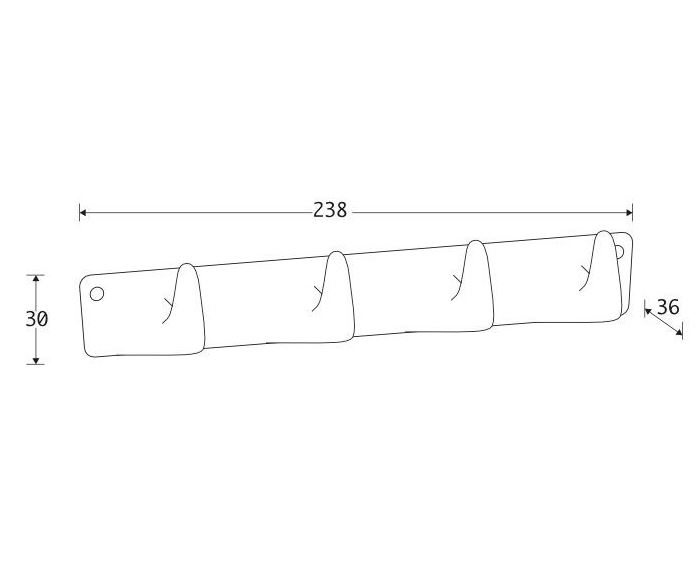 Hakenrek Art-Deco porselein wit - Afbeelding 2