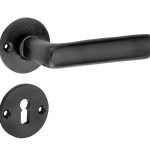 Deurklink op rozet Hamburg inclusief sleutelplaatje ijzer zwart