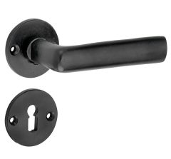 Deurklink op rozet Hamburg inclusief sleutelplaatje ijzer zwart