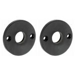 Set van twee rozetten Oxford ijzer zwart