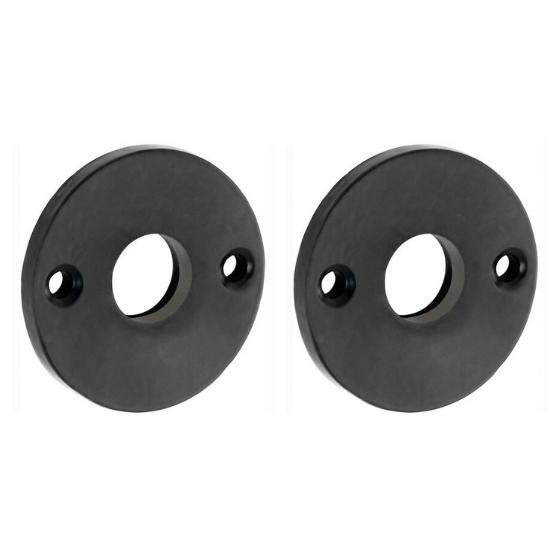 Set van twee rozetten Oxford ijzer zwart