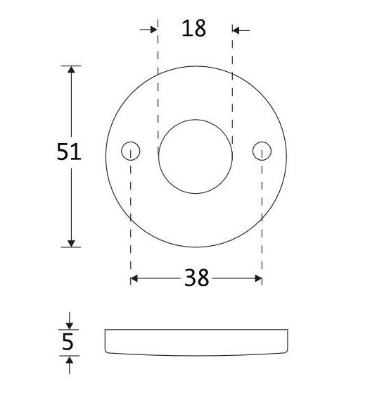 Set van twee rozetten Oxford ijzer zwart - Afbeelding 2