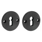 Set van twee sleutelplaatjes Oxford ijzer zwart