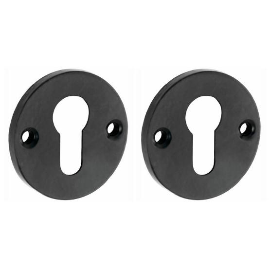 Set van twee PC-Plaatjes Oxford ijzer zwart