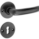 Deurklink op rozet Berlin inclusief sleutelplaatje ijzer zwart