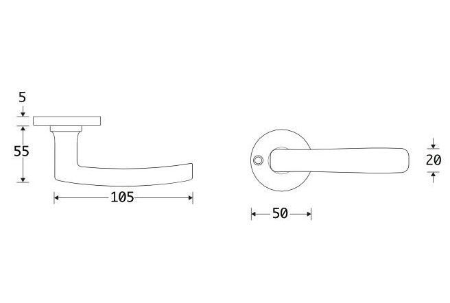 Deurklink op rozet Berlin inclusief sleutelplaatje ijzer zwart - Afbeelding 2