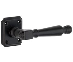 Deurklink op rozet Arlon ijzer zwart