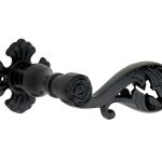 Deurklink op rozet Kasteel ijzer zwart