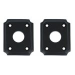 Set van twee rozetten Arlon ijzer zwart